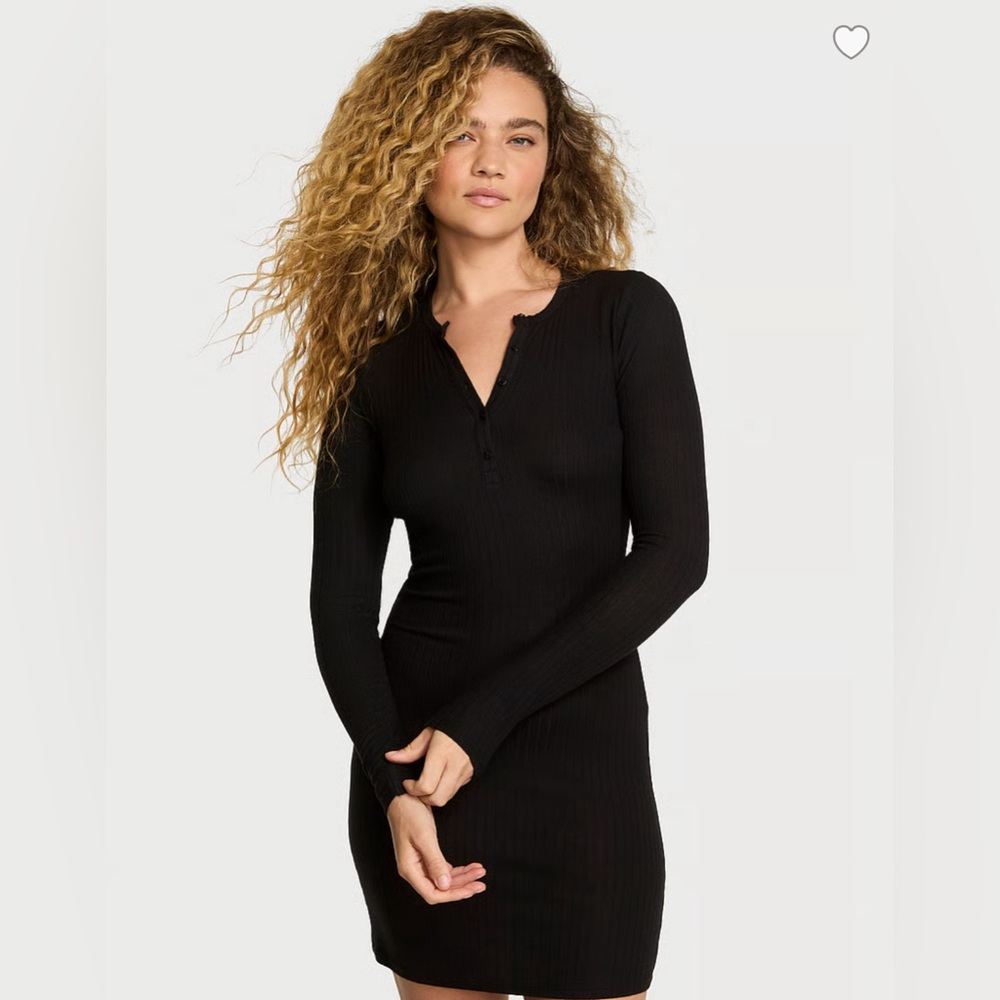 Victoria’s Secret Wide-Rib SoSoft Modal Henley Dress